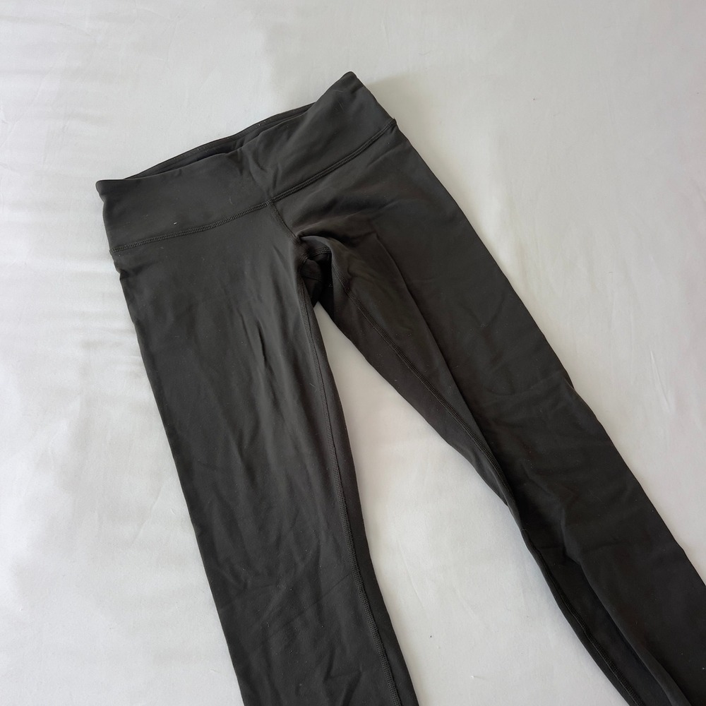 Lululemon Wunder Under High Rise Leggings Dark Olive Green Full Length